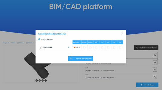 FRIALEN und FRIAFIT im neuen BIM / CAD Portal von Aliaxis