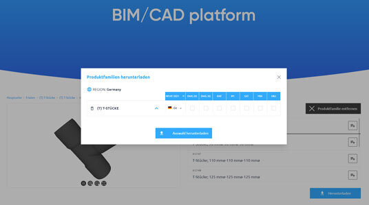 FRIALEN und FRIAFIT im neuen BIM / CAD Portal von Aliaxis