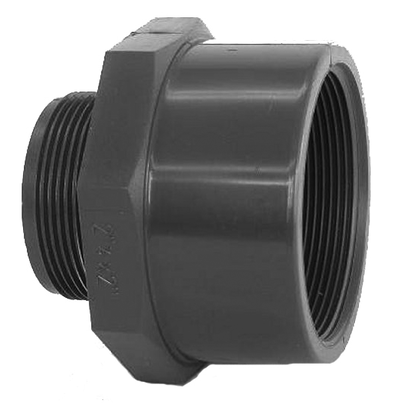 <P>Reduziermuffennippel, PVC-U, Gewindestutzen/Gewindemuffe</P>