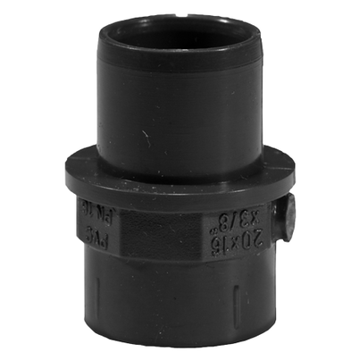 <P>Übergangsmuffennippel, PVC-U, mit Klebemuffe bzw. -stutzen/Gewindemuffe</P>