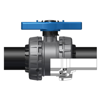 <P>2-Wege-Kugelhahn d75-110, VEE-Easyfit, PVC-U, PE100-LS-Stutzen, EPDM</P> <P>2-Wege-Kugelhahn d75-110, VEE-Easyfit, PVC-U, PE100-LS-Stutzen, EPDM</P>