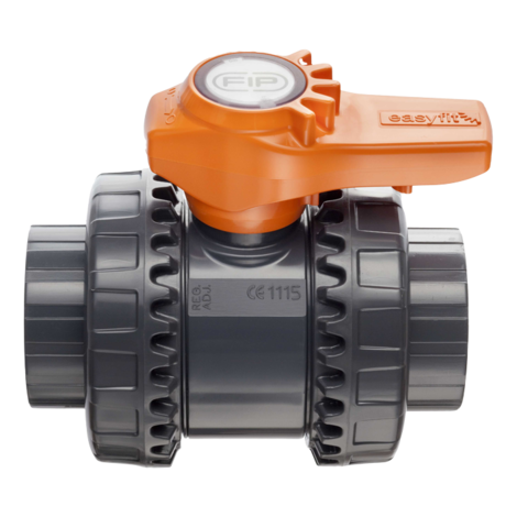 2-Wege-Kugelhahn d 16 - 63, VXE-Easyfit , PVC-U, Klebemuffe