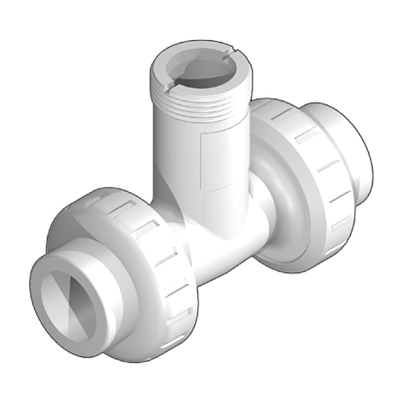 <P>T-Fitting, PP, isometrisch, d20-d50, Schweißmuffe zum Heizelementmuffenschweißen</P>