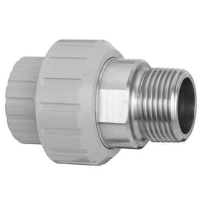 <P>Übergangsverschraubung, PVC-C auf Edelstahl mit zylindrischem Rohraußengewinde R</P>
