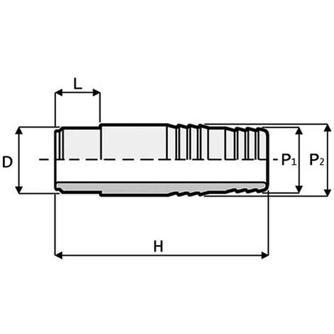 Druckschlauchtülle, Klebestutzen, PVC-U