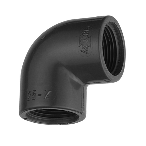 Winkel 90°, PVC-U, Gewindemuffe
