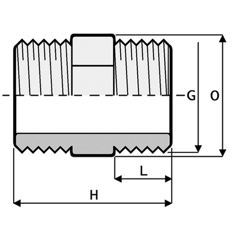 Doppelnippel, PVC-U, Gewindestutzen