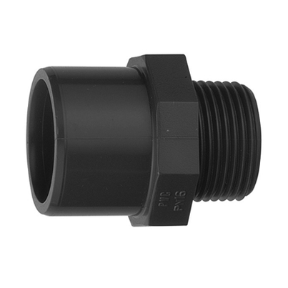 <P>Übergangsmuffennippel, PVC-U, Außengewinde</P>