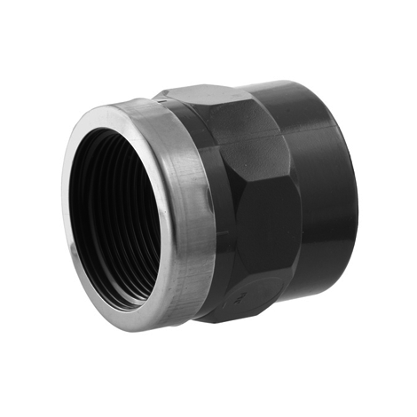 Muffe, PVC-U, metallringverstärkt