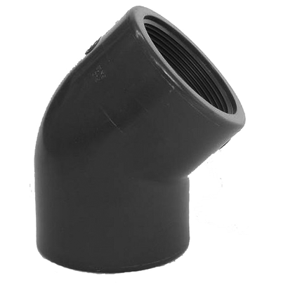 <P>Winkel 45°, PVC-U, Gewindemuffe</P> <P>Winkel 45°, PVC-U, Gewindemuffe</P>