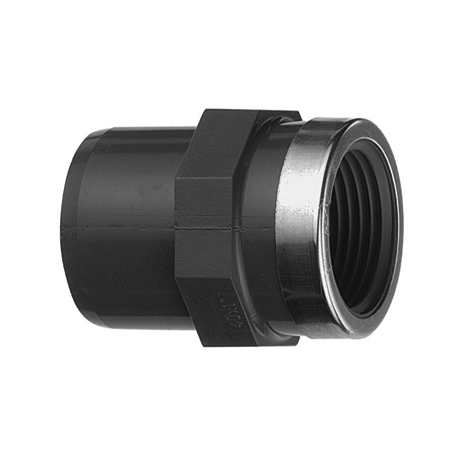 Übergangsmuffennippel, PVC-U, metallringverstärkt
