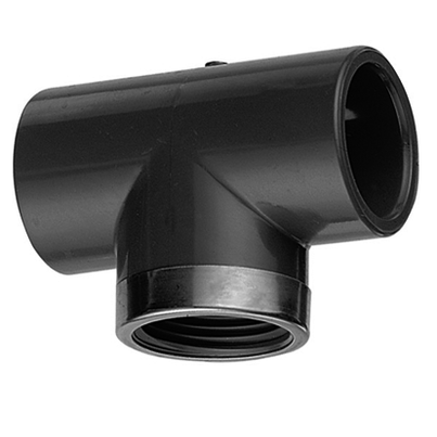 <P>T-Stück 90°, PVC-U, metallringverstärkt</P>