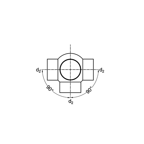 Mehrfachabzweig 88,5°, PE-Abfluss, Typ 1 ( 2x90°)