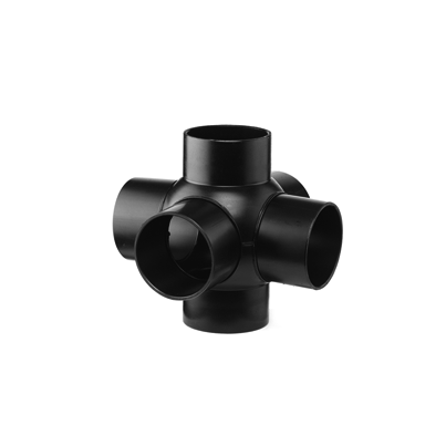 <P>Mehrfachabzweig 88,5°, PE-Abfluss, Typ 3 (4x90°)</P>