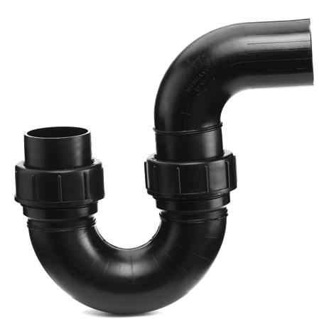 Universal-Siphon, PE-Abfluss, mit Bundbuchse