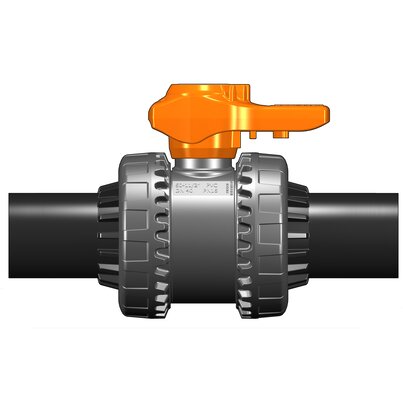 <P>2-Wege-Kugelhahn d 20 - 63, VXE-Easyfit, PVC-U, PE100-LS-Stutzen</P> <P>2-Wege-Kugelhahn d 20 - 63, VXE-Easyfit, PVC-U, PE100-LS-Stutzen</P>