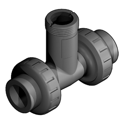 <P>T-Fitting, PVC-U, BSP, R 1/2" - R 1 1/2", Gewindemuffe</P>