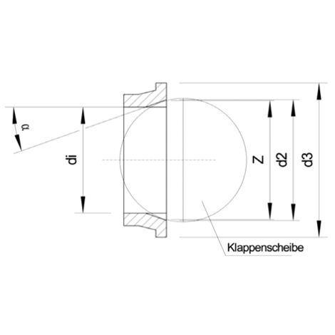 Vorschweißbund ausgedreht für Absperrklappen, PE 100, SDR 17