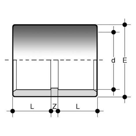 Muffe, PVC-U