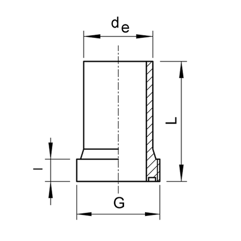 Einschraubteil, PE 100, SDR 11, lang