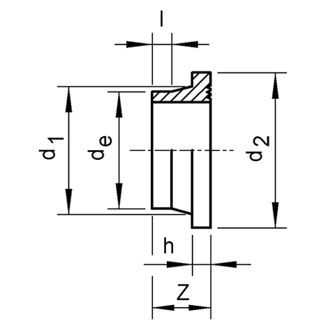 Vorschweißbund, PE 100, SDR 17, kurz, Dichtfläche glatt