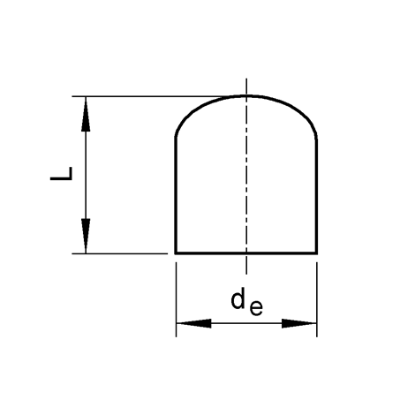 Endkappe, PP, SDR 11, lang