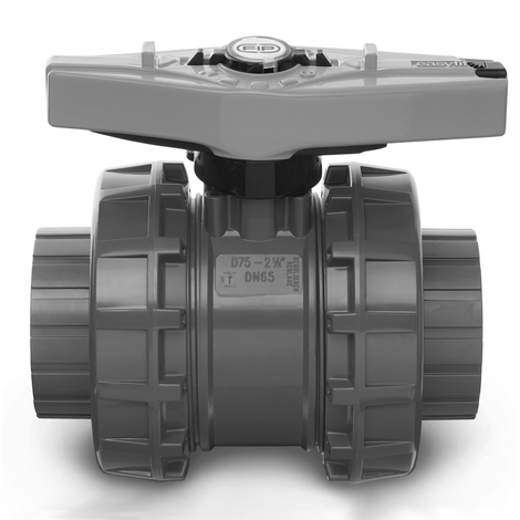 2-Wege-Kugelhahn d 75 - 110, VXE-Easyfit, PVC-U, Klebemuffe