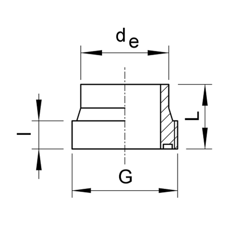 Einschraubteil, PE 100, SDR 11, kurz