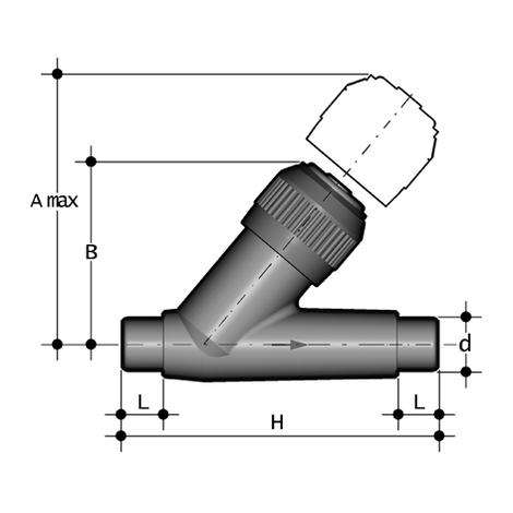 Rückschlagventil, PVC-U, Klebestutzen