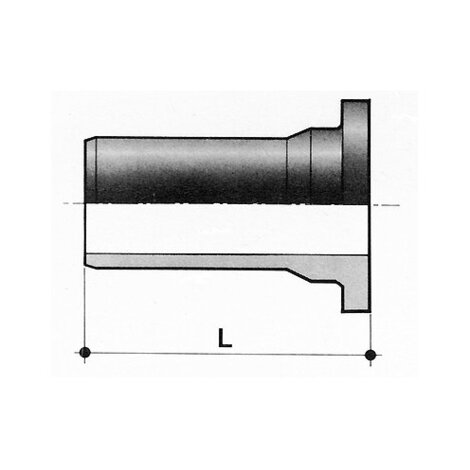 Schweißstutzen, PP, lang
