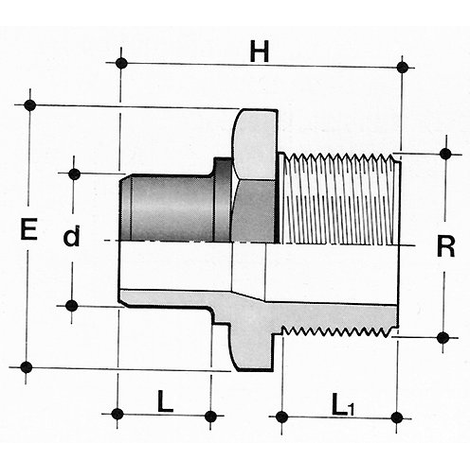 Reduziernippel, PVC-U