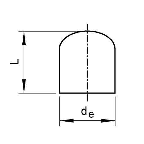 Endkappe, PE 100, SDR 11, lang