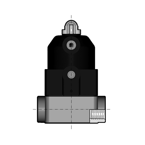 2/2-Wege-Kompakt-Membranventil CM/CP, Typ 186, PVDF, R 3/8" und R 1/2", Gewindemuffe, NC