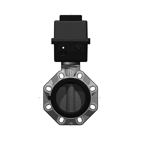 2/2-Wege-Industrie-Absperrklappe FKOC/CE, PVC-C, d 50 - d 315