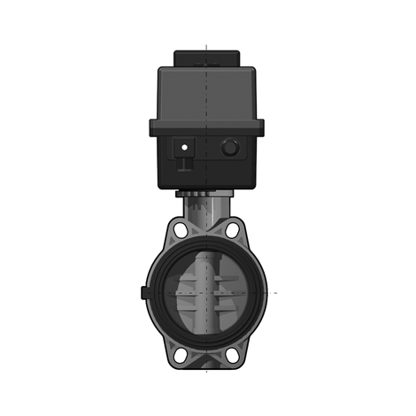 2/2-Wege-Absperrklappe FEOV/CE, PVC-U, d 50 - d 225