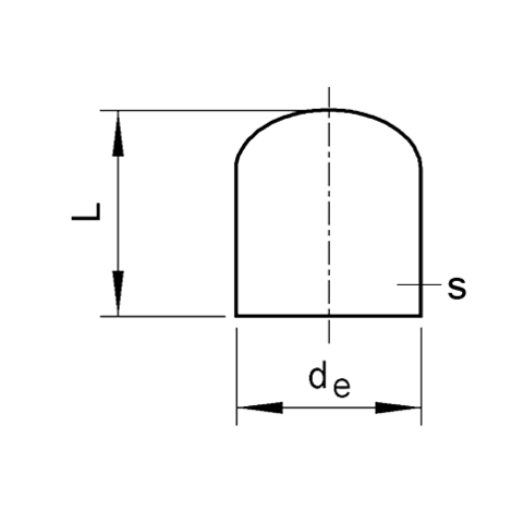 Endkappe, PE 100, SDR 17, lang