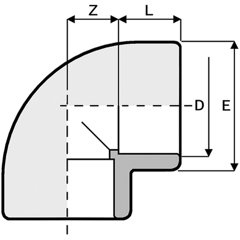 Winkel 90°, PVC-U