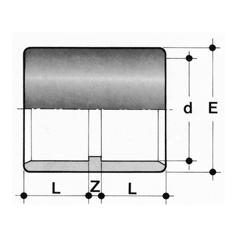 Muffe, PVC-C, egal