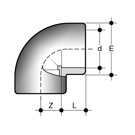 Winkel 90°, PVC-C