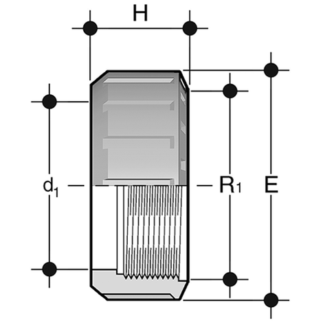 Überwurfmutter, PVC-C