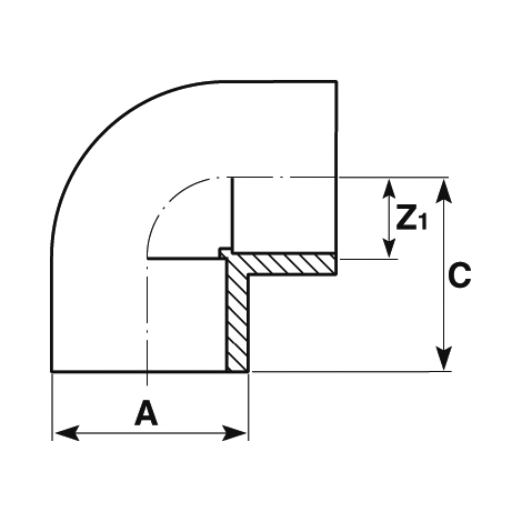 Winkel 90°, ABS