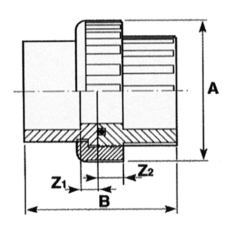 Verschraubung, ABS, Klebemuffe