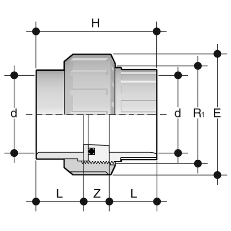 Verschraubung, PVC-C