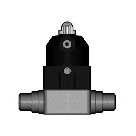 2/2-Wege-Kompakt-Membranventil CM/CP, Typ 186, PVC-C, d 20, Klebestutzen, NC