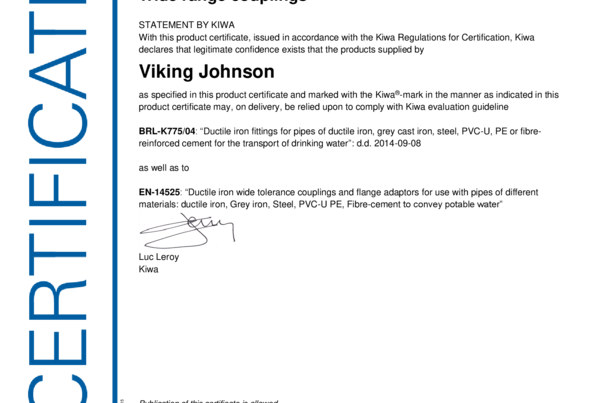 kiwa - product certificate