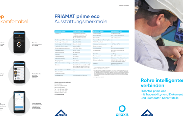 FRIAMAT prime eco - Universal-Schweißgerät mit Dokumentations- und Traceabilityfunktion sowie Bluetooth