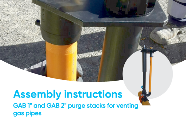 Purge stack for venting gas pipes