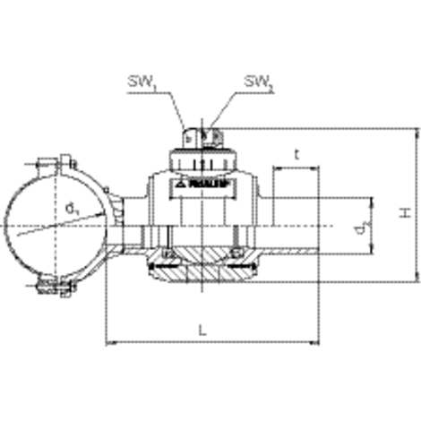 Tapping ball valve for side tapping under pressure