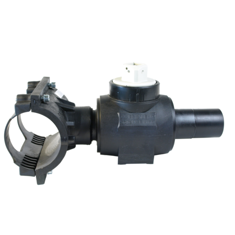 Tapping ball valve for side tapping under pressure