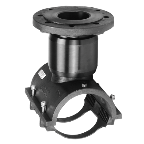 Spigot saddle with flange outlet, SDR 11